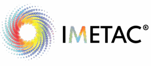 Logotipo IMETAC. Una espiral de colores junto con la palabra IMETAC